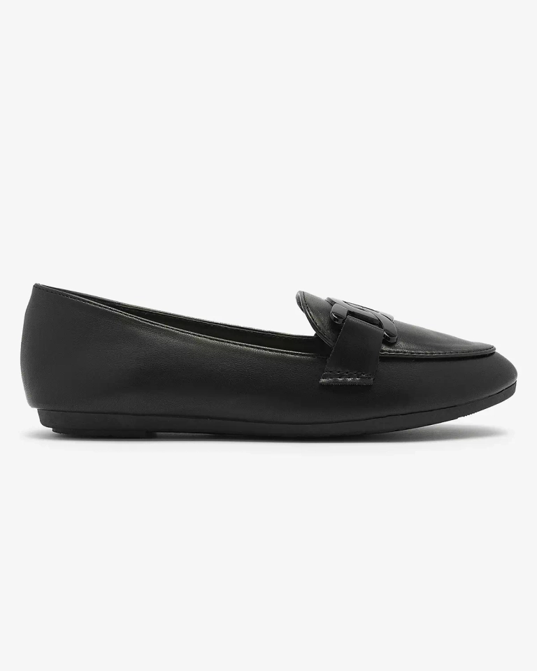 Damen Mokassins mit Ornament in schwarz Arbusso- Footwear