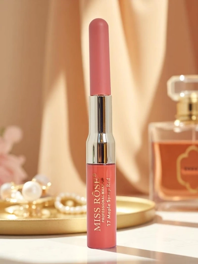 Flüssiger Lippenstift und Lipliner 2-in-1 Erdbeer-Mousse