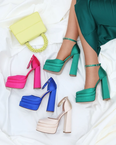 Damen Pumps mit hohem Schaft in fuchsia Farbe Sellca- Footwear