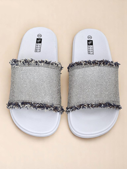 Royalfashion Жіночі шльопанці на плоскій підошві SparkleWalk