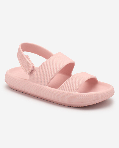 Royalfashion Hellrosa Kindersandalen mit Klettverschluss Flexi Steps