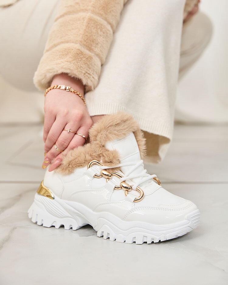 Royalfashion White Carucca insulated women's sneakers