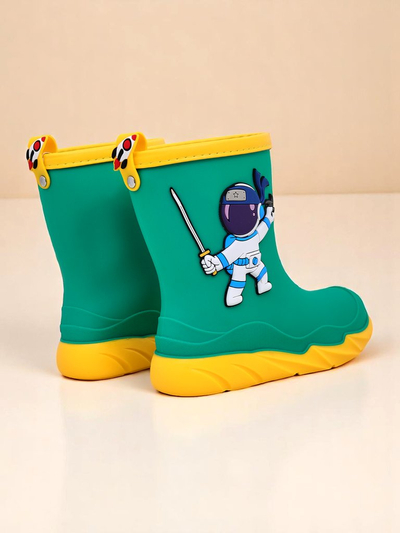 Royalfashion Kinderregenstiefel mit dem Cosmos-Boy-Astronauten