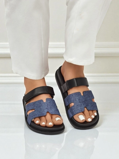 Royalfashion Damen-Pantoletten aus Ökoleder FlexiComfi