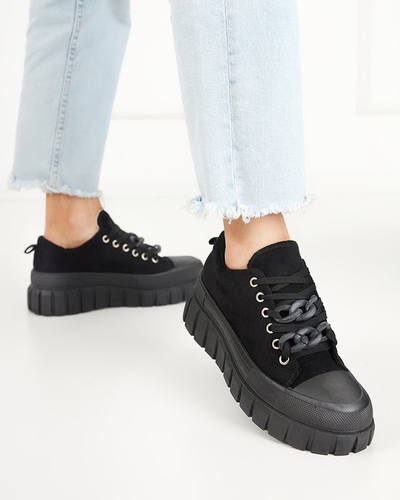 OUTLET Hohe schwarze Turnschuhe für Damen Mishta - Schuhe
