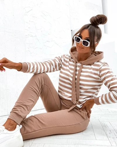 Royalfashion Damen-Set aus gestreifter Baumwolle