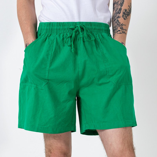 Зелені чоловічі шорти з кишенями