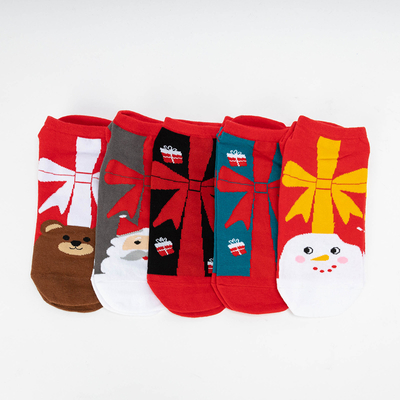Damen Weihnachtssocken aus Baumwolle 5 / Packung - Unterwäsche
