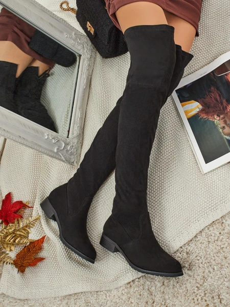 Damen Overknee-Stiefel Denvoria aus Eco-Wildleder