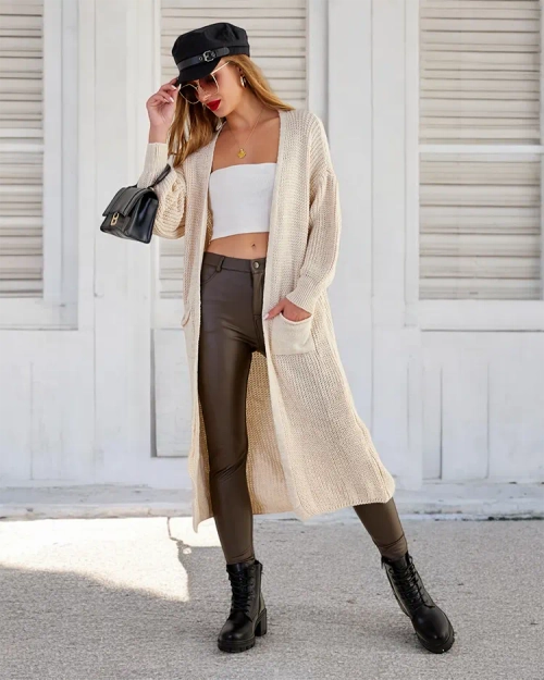 Жіночий в'язаний светр-покривало Royalfashion