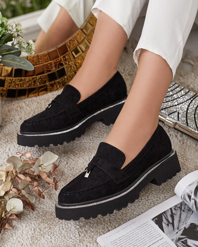 Royalfashion Damen Mokassins mit Zirkonen Ali