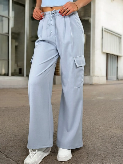Royalfashion Damen weite Hose mit Taschen