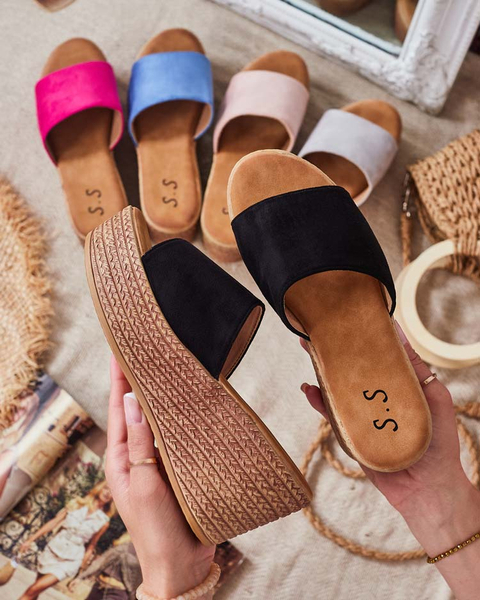 Royalfashion Damen Flip-Flops auf einem Plateau und Anker Albavia