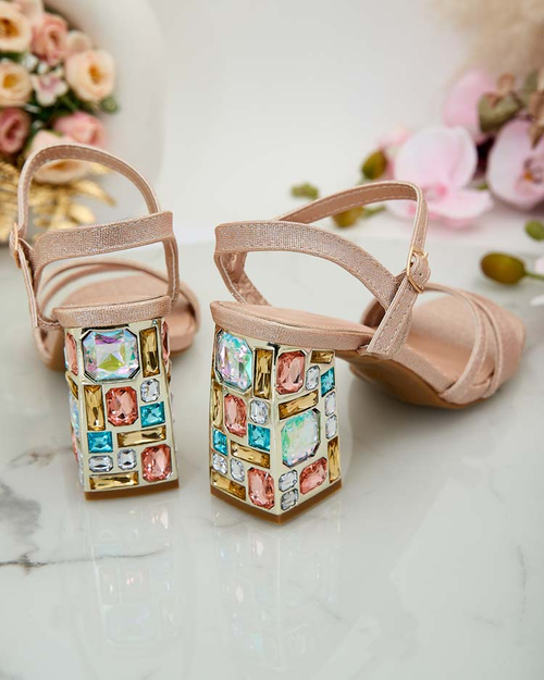 Жіночі босоніжки Royalfashion Solepte зі стразами