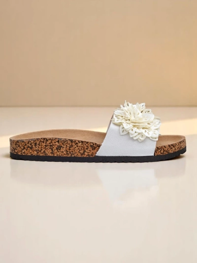 Royalfashion Damen-Flip-Flops mit kleinen Blüten Occes