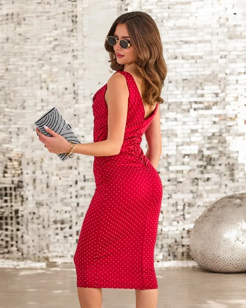 Жіноча міді-сукня Royalfashion з камінцями