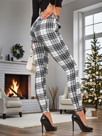 Royalfashion Warmed checkered women's teggings
