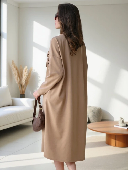 Royalfashion жіноча міді сукня з Oversized матеріалу з квіткою