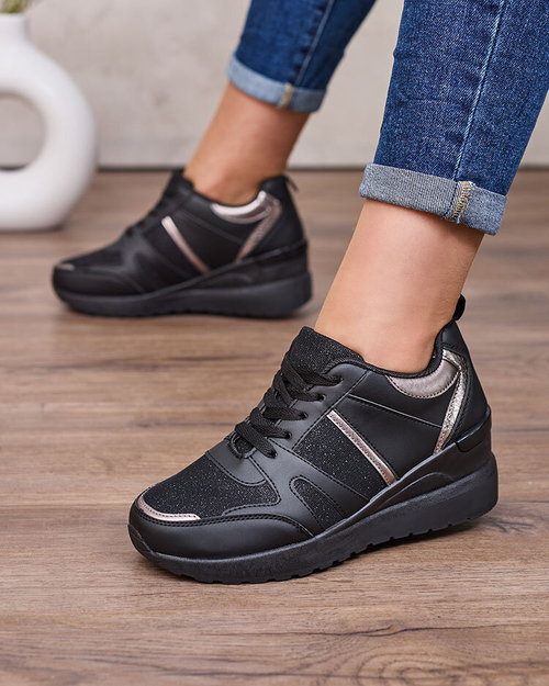 Royalfashion Бежево-коричневі жіночі спортивні кросівки на платформі Lacyrllia