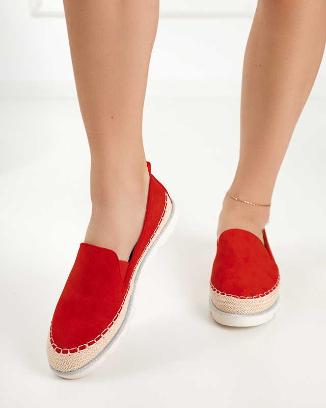 Rote Damen-Slipper Fabiola - Schuhe