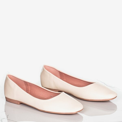 Flache Absätze für beige Frauen Lin - Schuhe 1