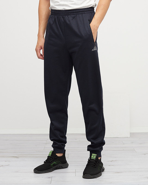 Темно-сині чоловічі бавовняні спортивні штани з кишенями - Одяг