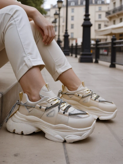 Royalfashion Damen Sneaker mit dicker Sohle Reterri