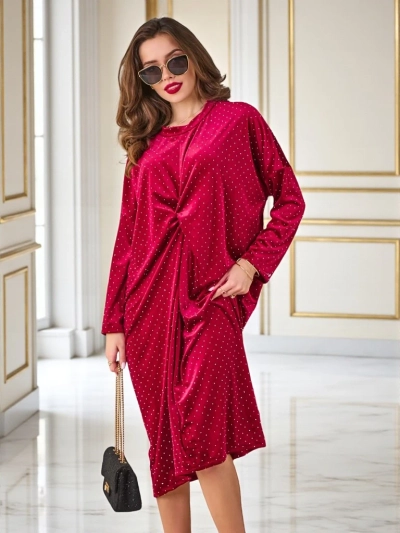 Royalfashion Damenkleid mit Raffungen