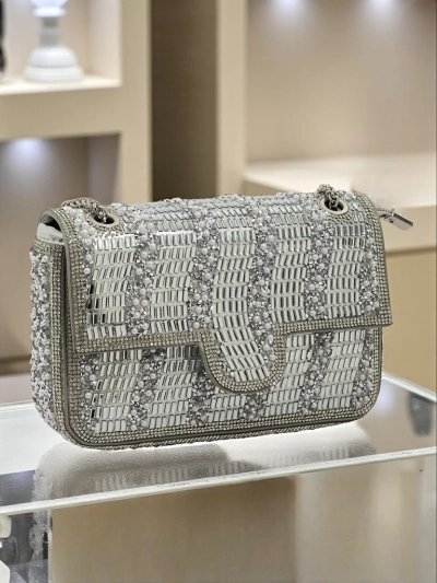 Zyora Damen-Clutch mit Zirkonia-Steinen