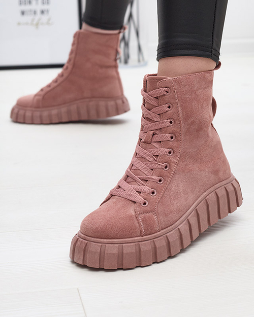 Рожеві жіночі черевики з екозамші Alolu- Footwear