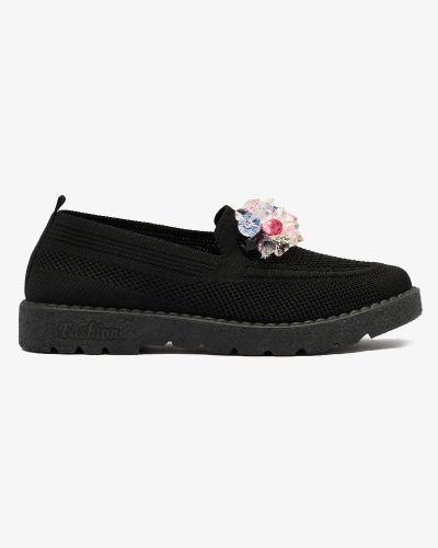 Royalfashion Schwarze Damen Halbschuhe mit Verzierungen Enweta