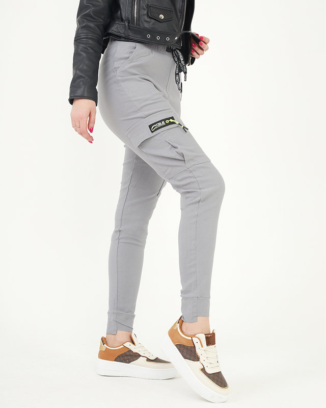 Graue Damen-Cargohose - Kleidung