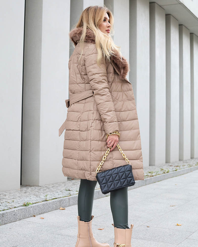 Braune Damen-Winterjacke - Bekleidung