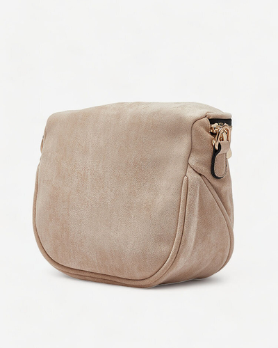 Royalfashion Beige kleine Damenhandtasche aus Öko-Wildleder