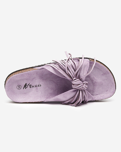 Damenhausschuhe mit lila Quasten Guttis - Footwear
