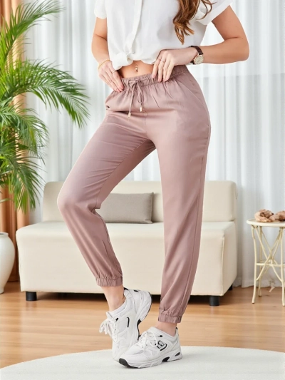 Pantaloni in Eleganza Lyocell Braun