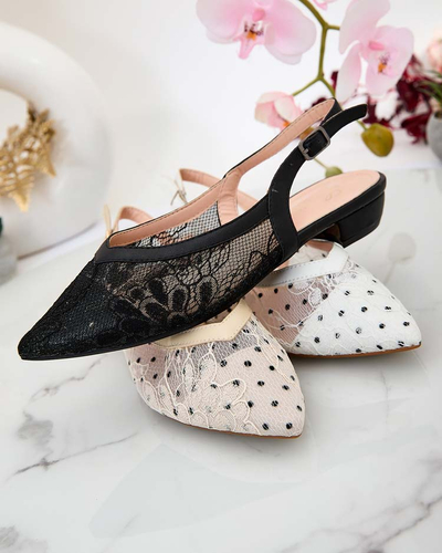 Royalfashion Damen a'la Ballerina-Sandalen mit Spitze Benoce