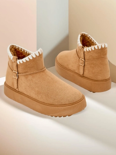 Royalfashion Короткие женские снежные сапоги стиля ботильонов Ewioz