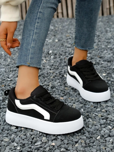 Royalfashion Damen Plattform Sport Sneakers Ensis