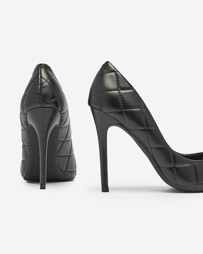 Gesteppte Damenpumps in schwarzer Farbe Duclisa- Footwear