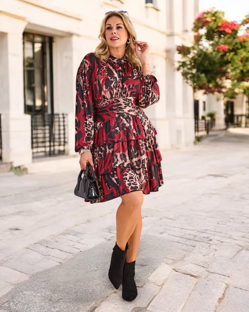 Royalfashion Жіноче плаття до коліна з принтом