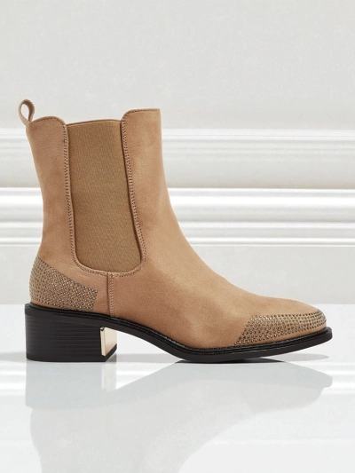Damen Stiefeletten Öko-Wildleder mit Zirkonia verziert TangleMist