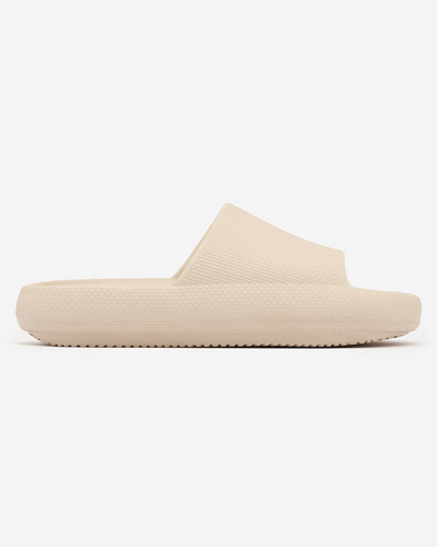 Royalfashion Damen-Gummi-Flip-Flops mit Prägung in khaki Okeris