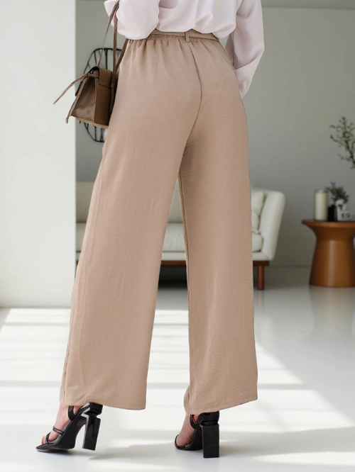 Royalfashion Жіночі широкі штани з поясом