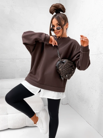 Royalfashion Baumwoll-Damen-Sweatshirt mit abnehmbarem unteren Teil
