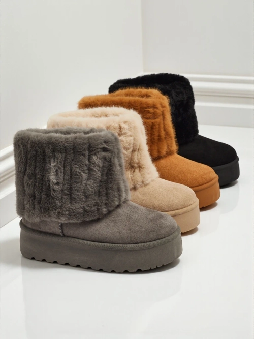 Чоботи a'la снігоходи жіночі з хутром Irelle
