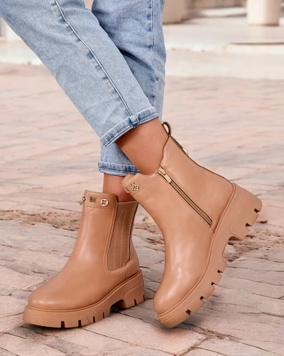 Royalfashion Damenstiefel mit dickerer Sohle Gegri