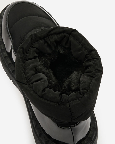 Royalfashion Damen Schlupf-Schneestiefel in schwarzer Farbe Ireda