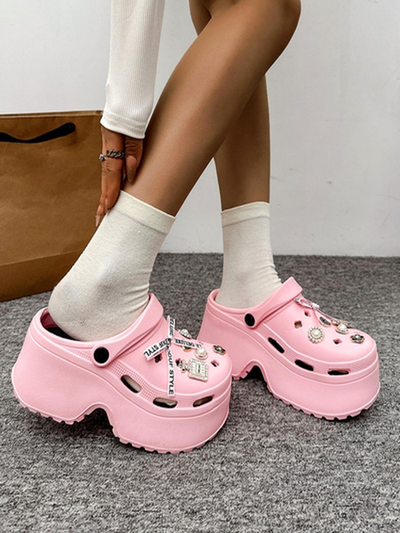 Royalfashion Damen Gummisandalen mit Dekorationen Dellos