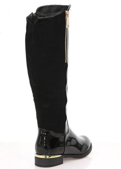 Schwarze Lackstiefel für Damen von Rajscia - Shoes